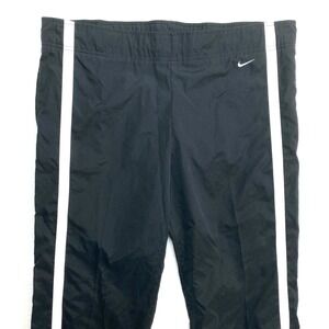 Vintage Nike Pants Womens Medium Black White Band Swoosh Y2K Jogger Running